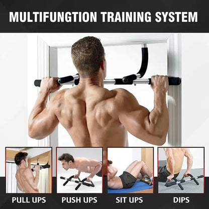 Multifunctional Pull-Up Bar Door Rack: Stainless Steel Upper Body Trainer