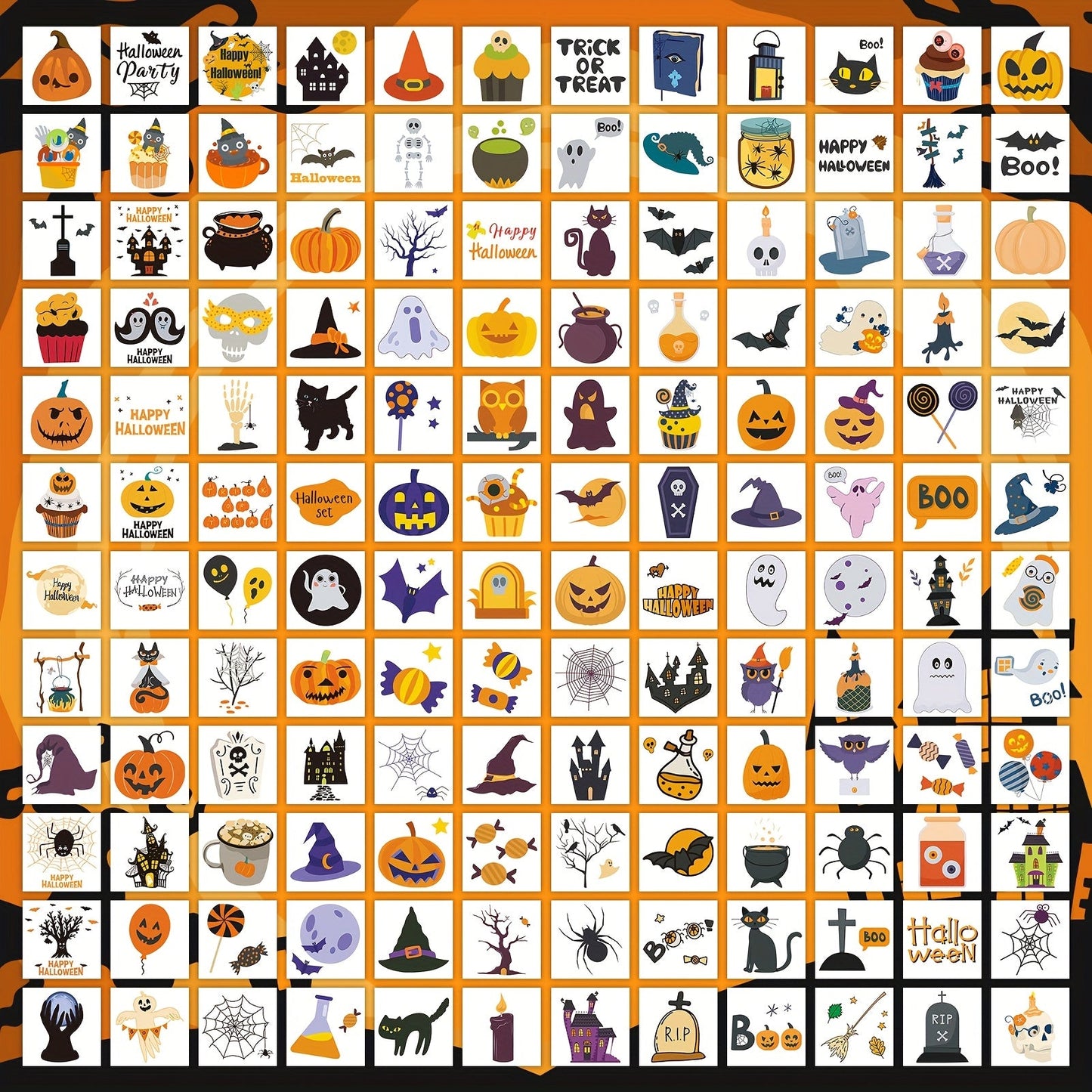 Halloween Temporary Tattoo Sheets Party Stickers (408pcs)