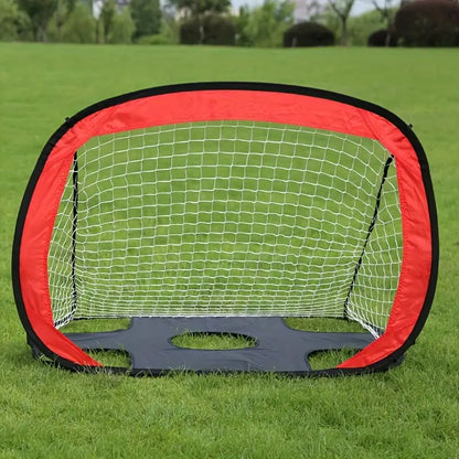Portable Dual-Use Folding Soccer Goal - Red