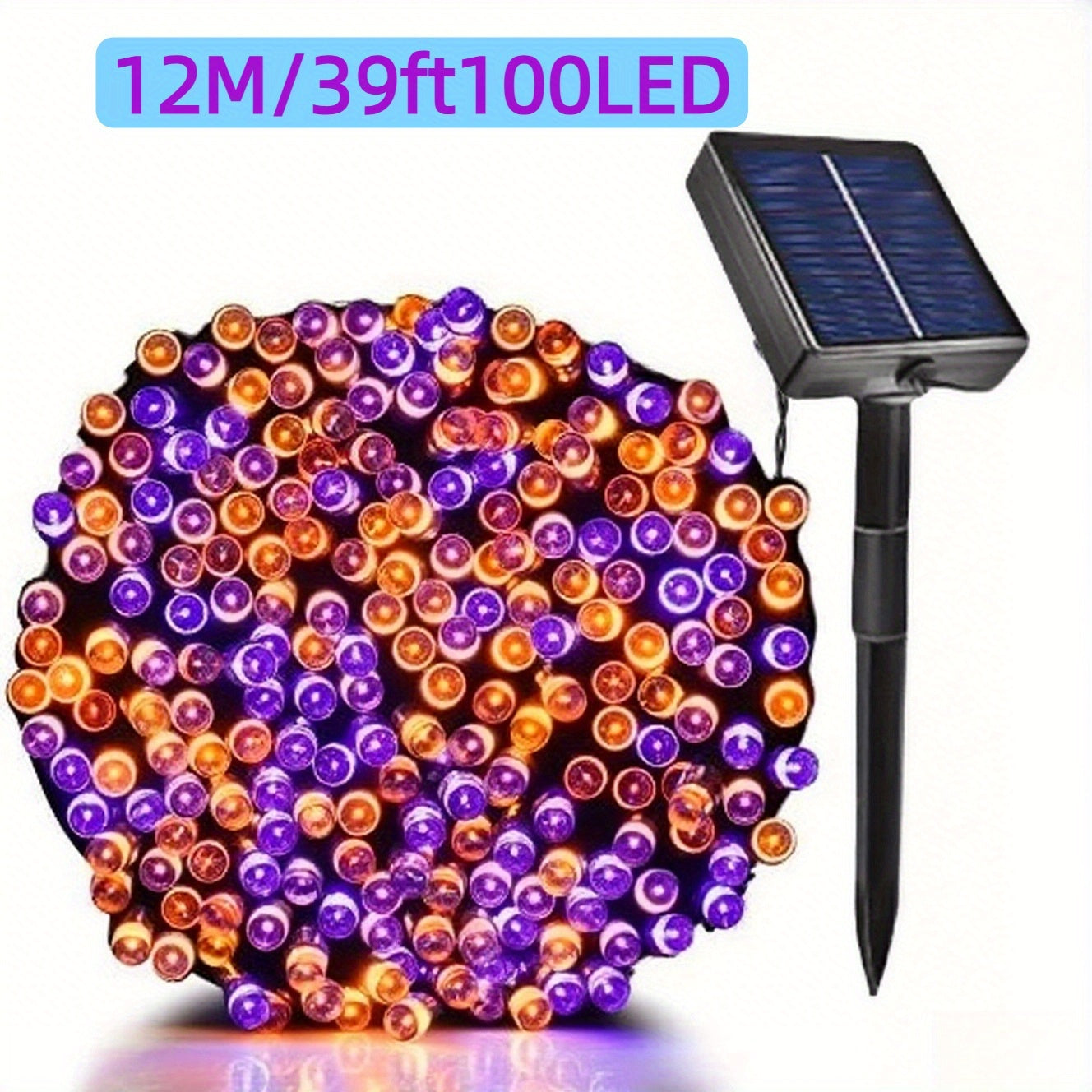 Halloween Solar String Lights Lithium Battery Outdoor Decor