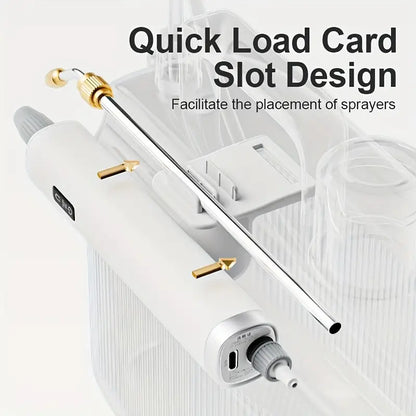 Portable Electric Sprayer with Adjustable Brass Nozzle - 5L/33.82oz Capacity, White