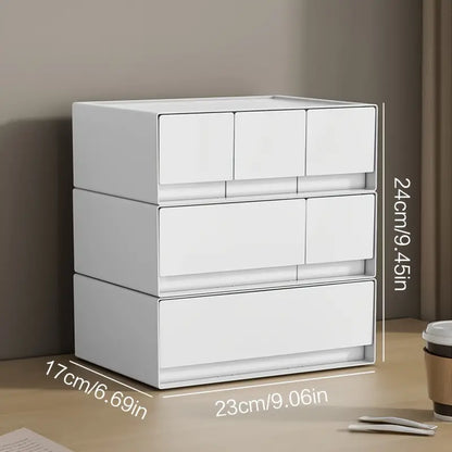 Stackable Bedroom Bedside Drawer Organizer - White (1pc)