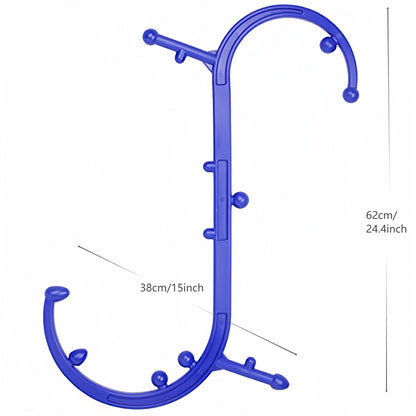 Lead-Free S-Shaped Hook Self-Massage Stick(Blue)