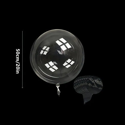 10pcs LED Balloons: Luminous Bobo Light-Up Flashing Helium Balloons(Warm Light)