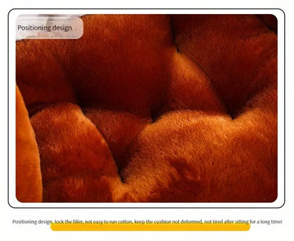 Cuddly Hamster-Shaped Seat Cushion - Dark Brown, 45cm x 40cm