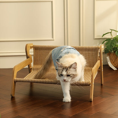 Cat Scratcher Hammock Linen Lounge Chair