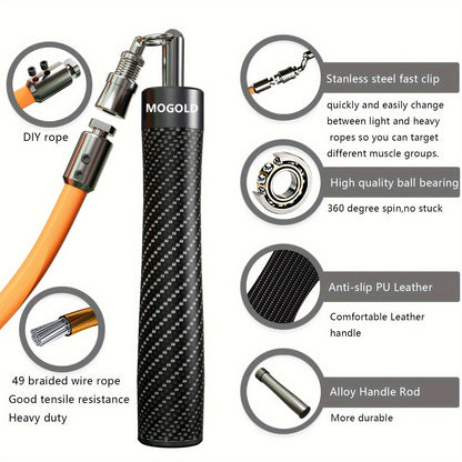 Heavy-Duty Steel Skipping Rope for Fitness Training