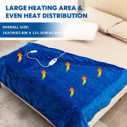 Heated Electric Throw Blanket - Double-Sided Flannel