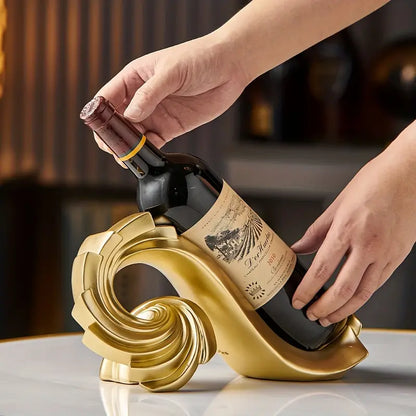 Resin Simple Spiral Wine Rack - Gold