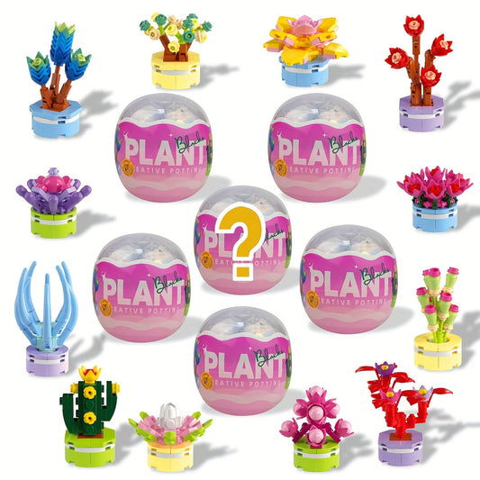 6-Pack Easter Plant Building Blocks Toys for Kids