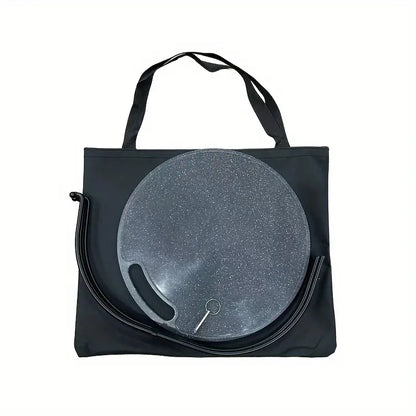 Compact Folding Wrought Iron Round Table