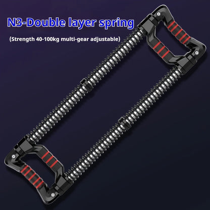 Versatile Fitness Push Bar & Chest Expander(Black)