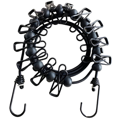 Camping Clothes Drying Rope with 12 Clips