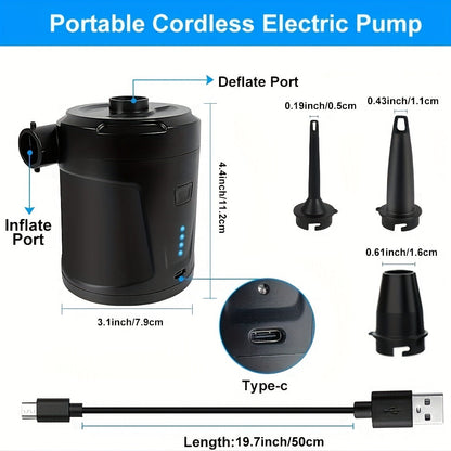 Wireless Electric Air Pump Rechargeable (5200mAh)