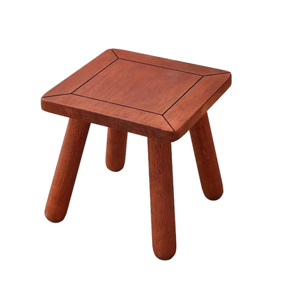 Vintage Red Sandalwood Small Wooden Stool
