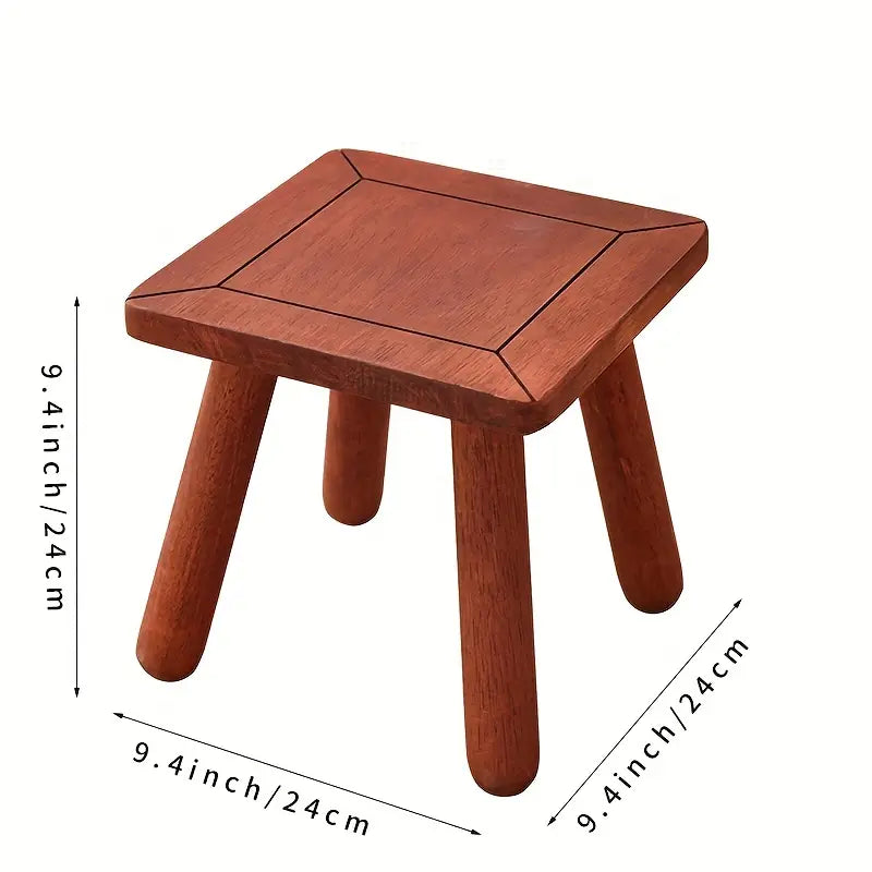 Vintage Red Sandalwood Small Wooden Stool