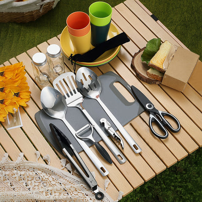 31pcs Stainless Steel Camping Cookware Set Outdoor Kitchen