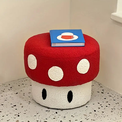 Red Shoe Changing Bench - Mushroom