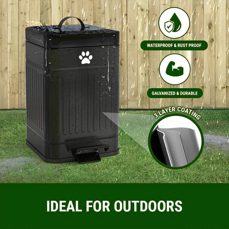 Dog Waste Bin with Pedal Lid