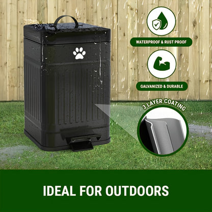 Dog Waste Bin with Pedal Lid
