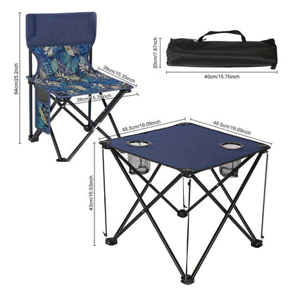 Outdoor Folding Table and Chairs Set (3pcs)