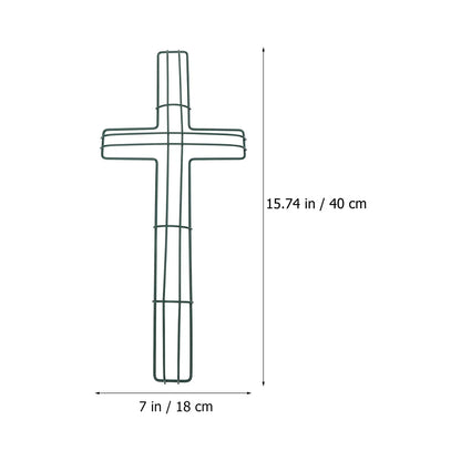 Wreath Form Iron Cross Frame  3-Piece