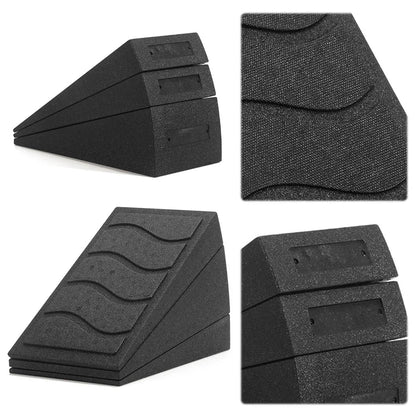 3pcs Adjustable Calf Stretch Slant Board Set (Black)