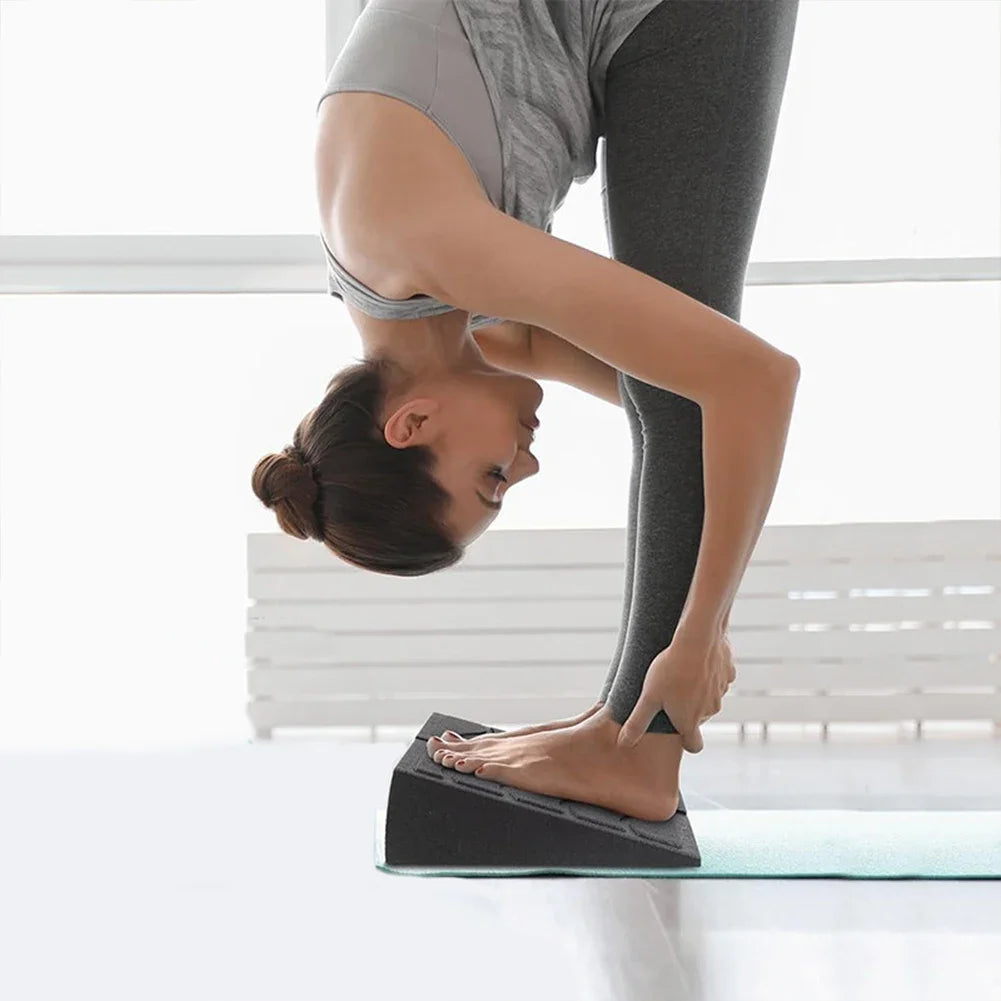 3pcs Adjustable Calf Stretch Slant Board Set (Black)