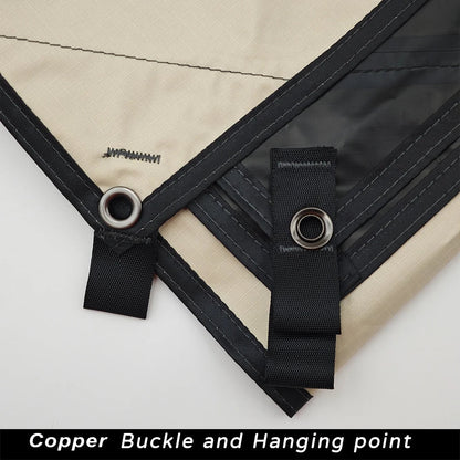 Black Coated Waterproof Camping Tent (Beige)