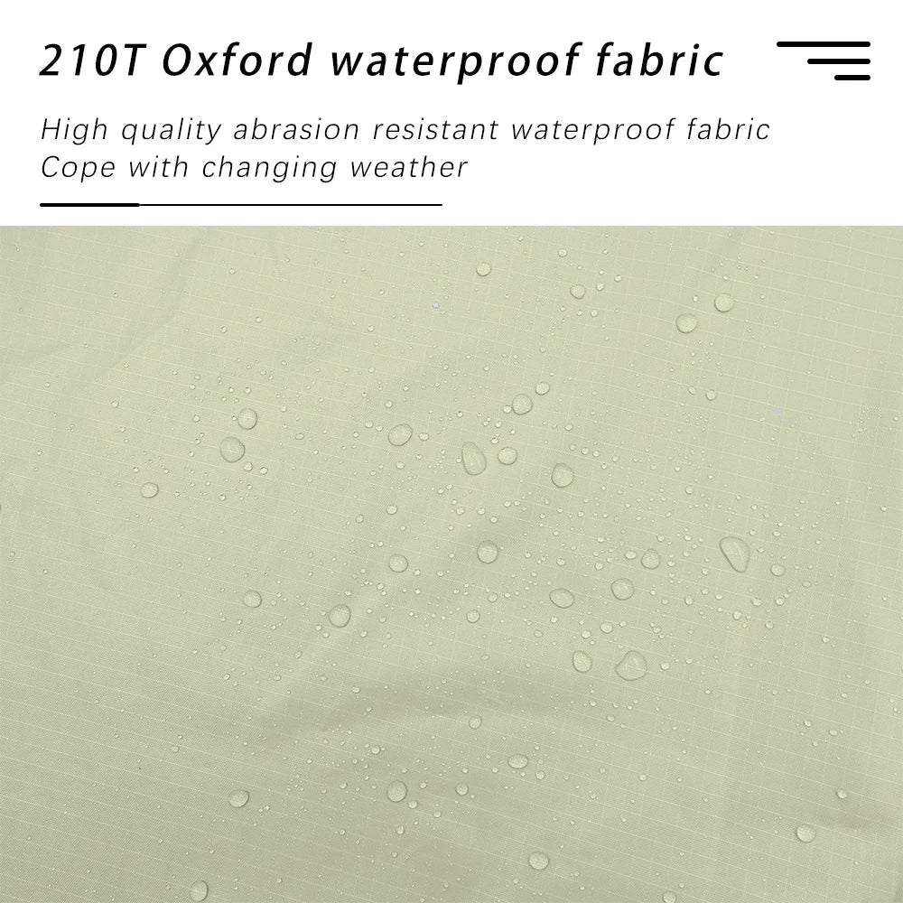 Black Coated Waterproof Camping Tent (Beige)