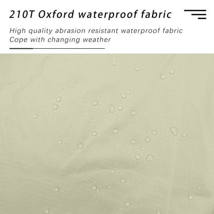 Black Coated Waterproof Camping Tent (Beige)