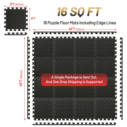 EVA Foam Anti-Slip Puzzle Exercise Mat for Home Gym