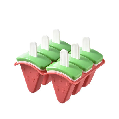 6-Grid Watermelon Popsicle Mold with Cover