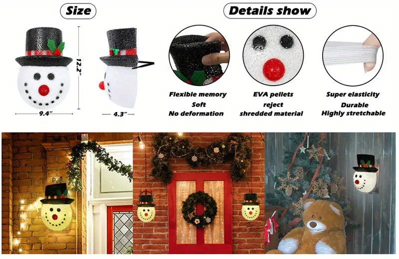 Dazzling Duo: Christmas Porch Light Shades for 2 Lights