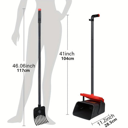 Dog Pooper Scooper Set with Swivel Bin