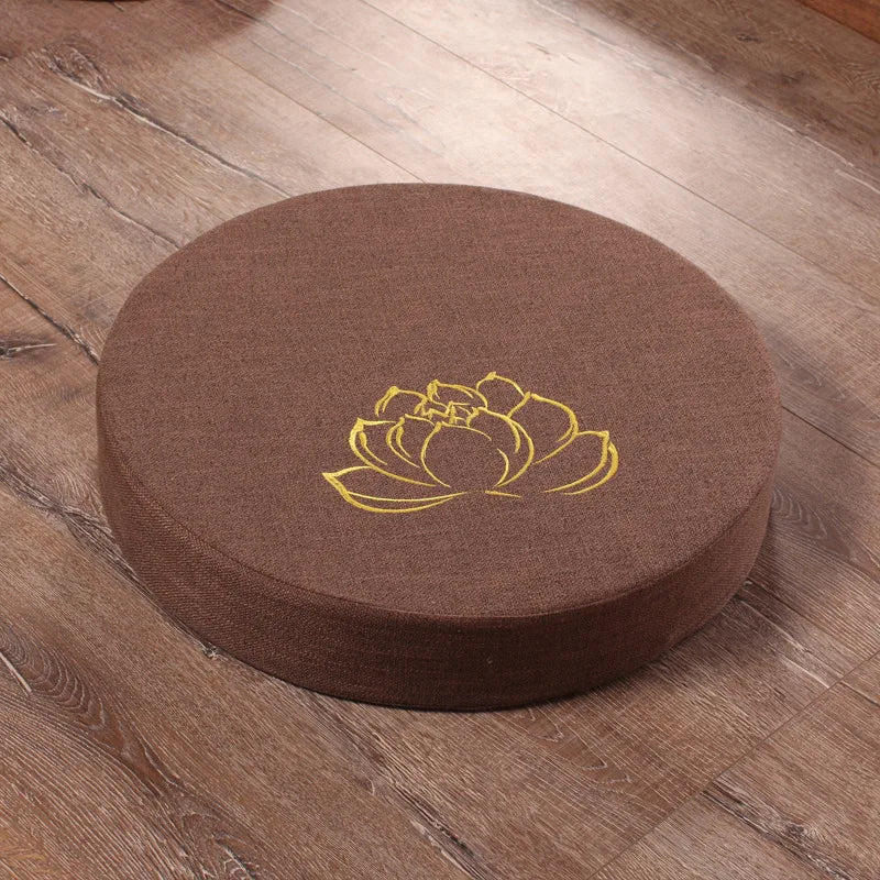 Round Yoga Meditation Cushion with Removable Cover