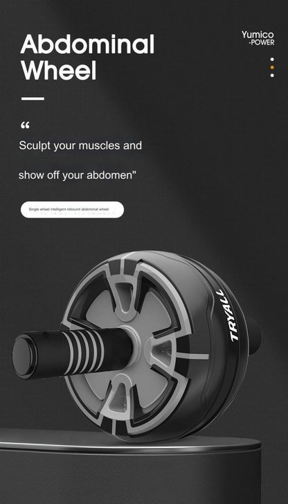 Automatic Rebound Ab Wheel – Home Fitness Equipment with Kneeling Pad