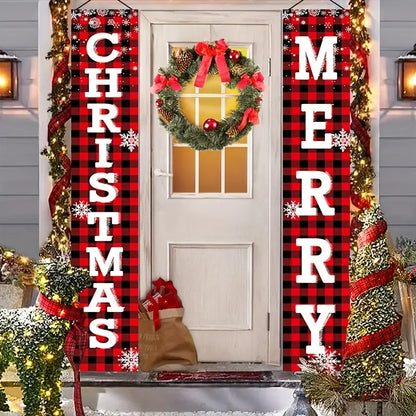 Enhance Your Festive Decor with Set of 2 Christmas Outdoor Porch Signs
