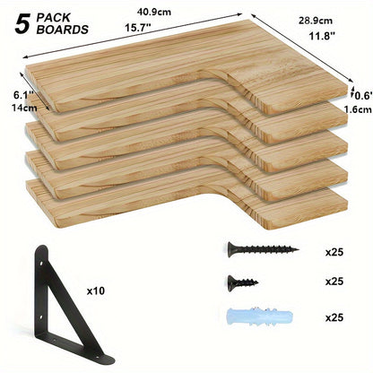 5-Tier Wall Corner Shelf Set