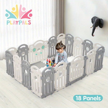 Kids Playpen 18-Panel Baby Safety Gate Fence
