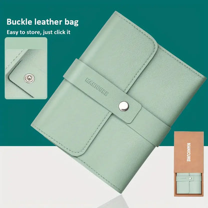 12/16 Pcs Manicure Pedicure Facial Set  With Leather Case