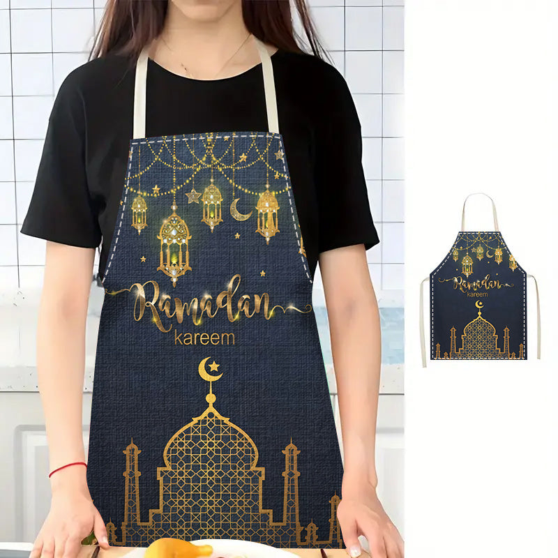 Ramadan Eid Apron Set Adjustable Neck