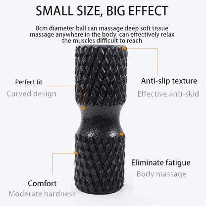 Fitness Foam Roller Yoga Block for Muscle Relief (Black)