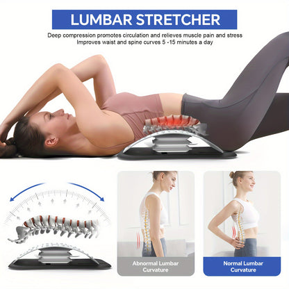 Back Stretcher & Massager - Relieve Sciatica & Fibromyalgia Pain(White)