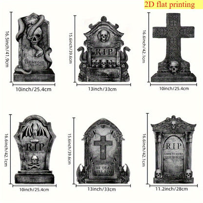Halloween Tombstone Decoration Set of 6