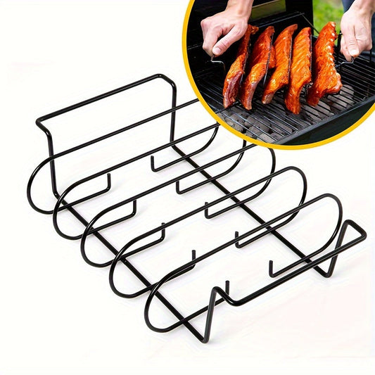 Carbon Steel Non-Stick BBQ Rib Roasting Rack