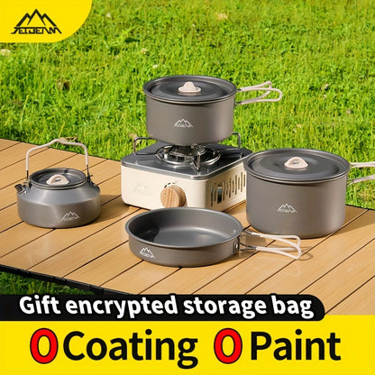 Camping Kitchen Set for 4-Person Cooking (9pcs)