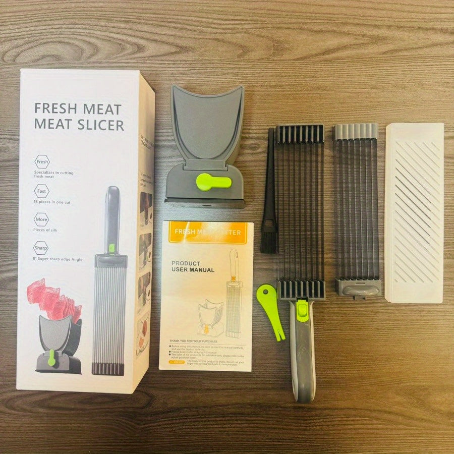 Manual Meat Slicer Set with Interchangeable Blades