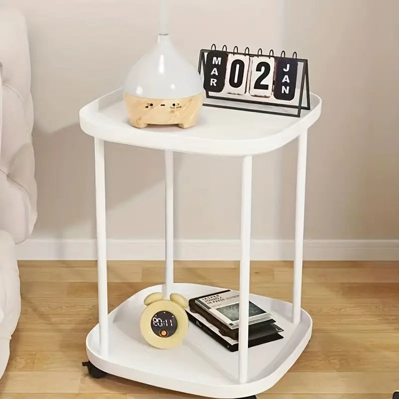 Effortlessly roll your mobile end table to the perfect spot for convenience