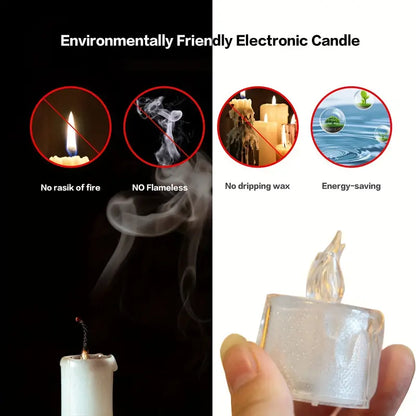 Radiant Glow: Set of 24 LED Electronic Candles